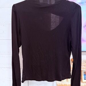 Elegant Black Long Sleeve Top